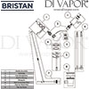 Bristan Lever Basin Mixer Waste 6 Litre Flow Limit Spares